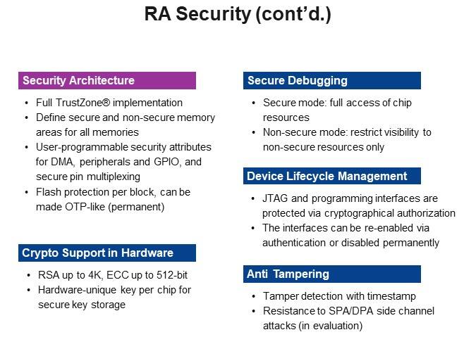 RA Security (cont'd.)