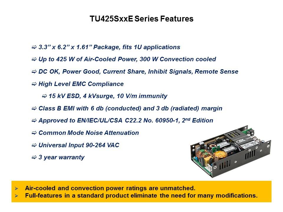 TU425 Series AC/DC Power Supply Slide 3
