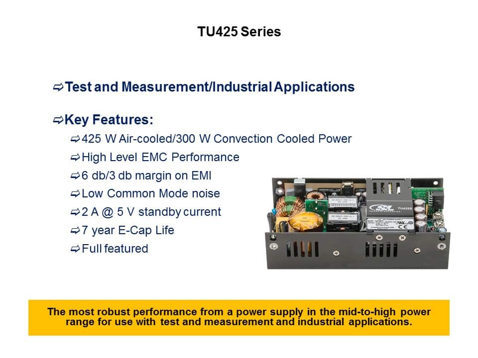 TU425 Series AC/DC Power Supply Slide 6