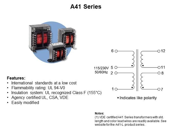 Image of Signal Transformers Medical Safety Transformers for Power Isolation - A41 Series