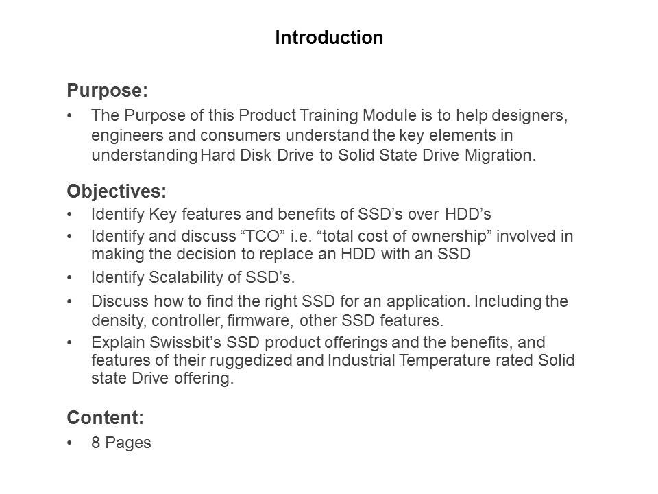 HDD to SSD Migration in Embedded Systems Slide 1