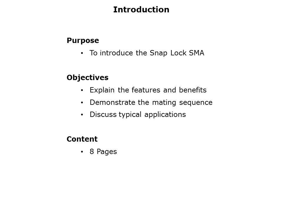 Snap-Lock SMA Series 1