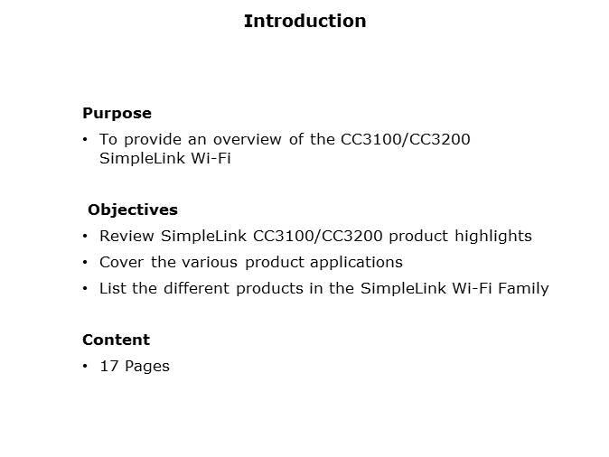 CC3100-CC3200 SimpleLink Wi-Fi Slide 1