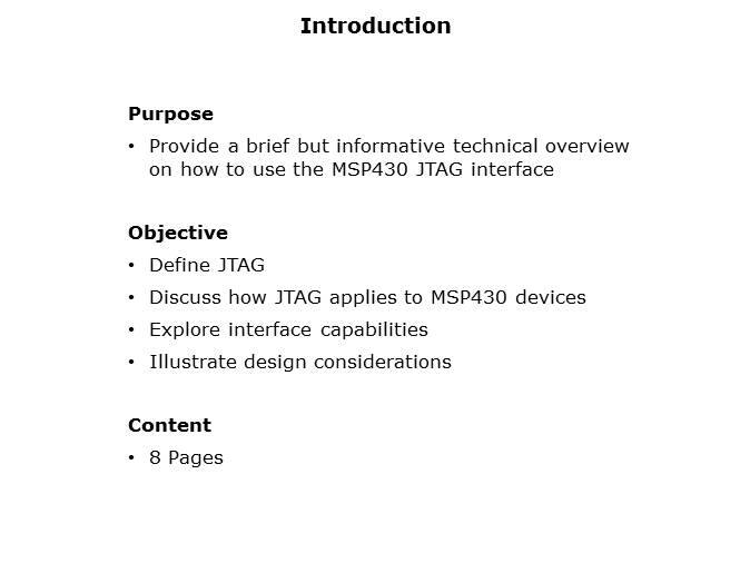 MSP430 How to JTAG Slide 1