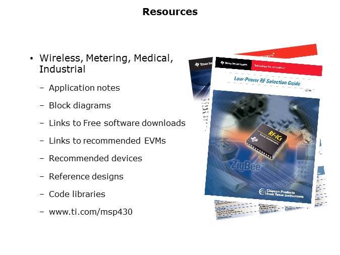 MSP430x2xx/4xx and Wireless Overview Slide 16