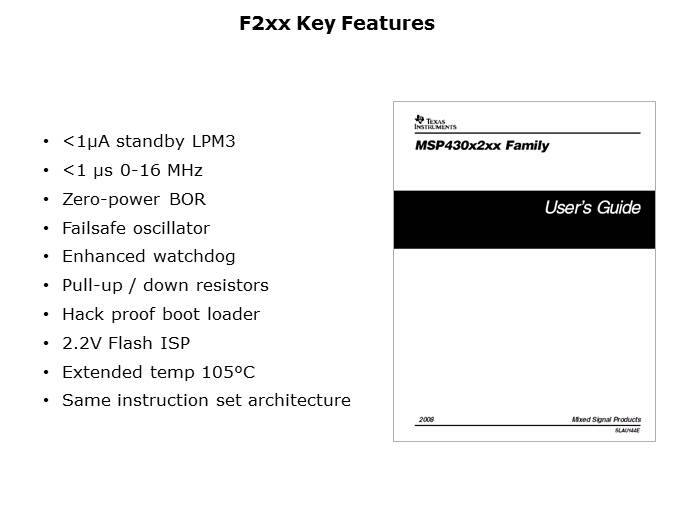 MSP430x2xx/4xx and Wireless Overview Slide 3