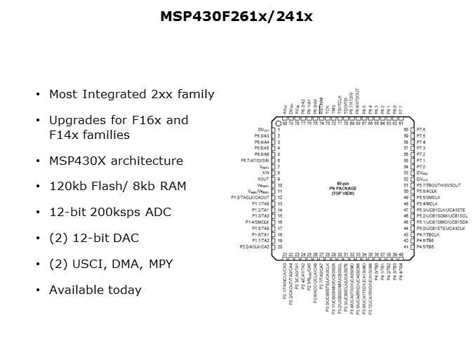 MSP430x2xx/4xx and Wireless Overview Slide 6