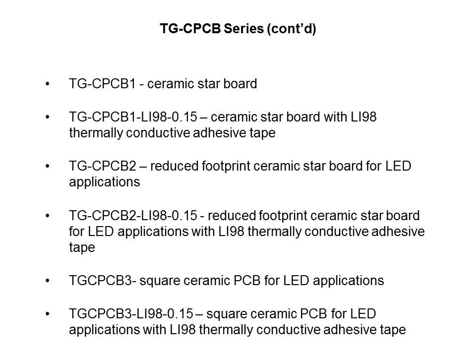 TG-CPCB Ceramic PCBs Slide 9