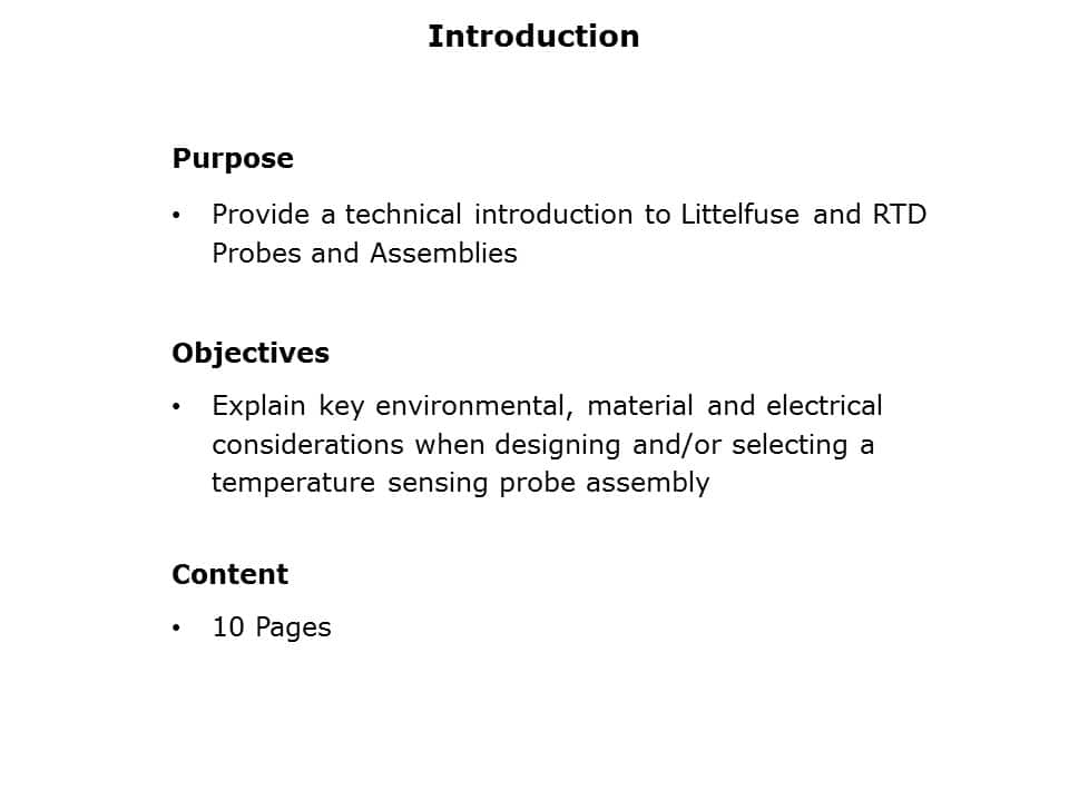Thermistor and RTD Probes and Assemblies Slide 1