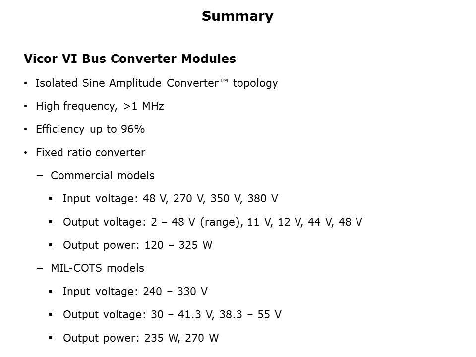 VI Chip Bus Converter Modules Slide 10