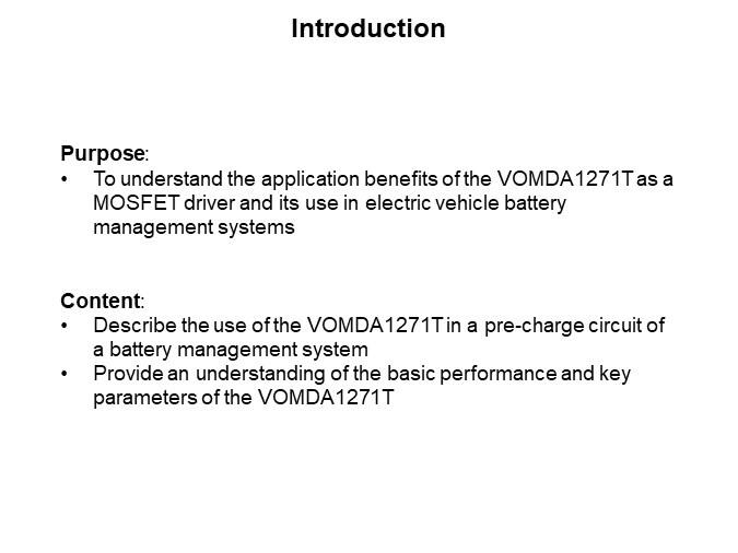 Image of Vishay Opto VOMDA1271T Automotive Photovoltaic MOSFET Driver - Introduction