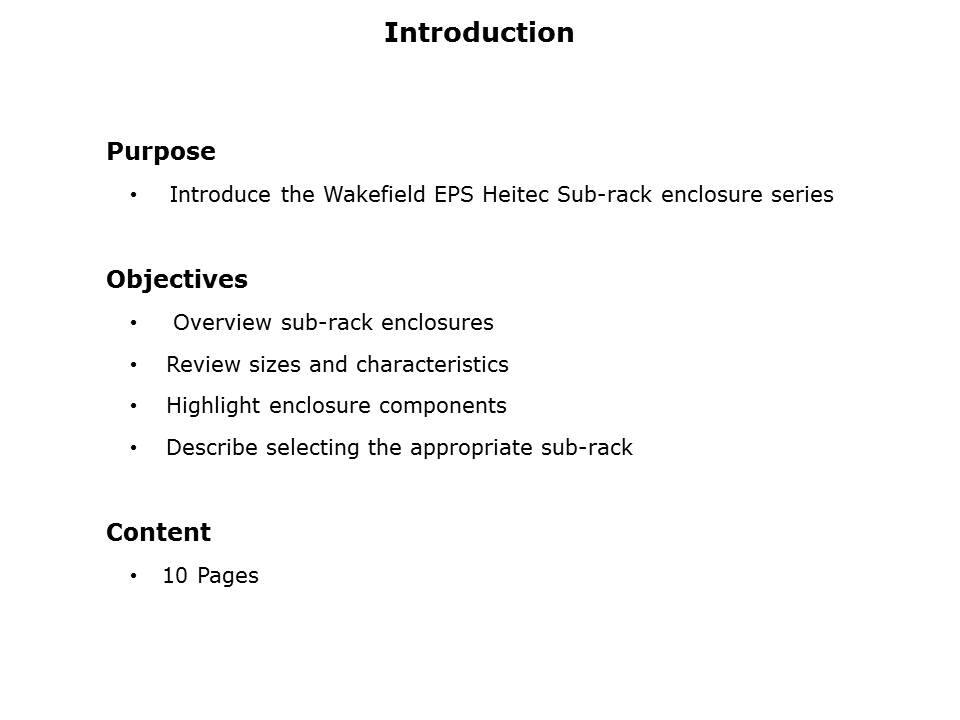 EPS Heitec Sub-Rack Series Slide 1