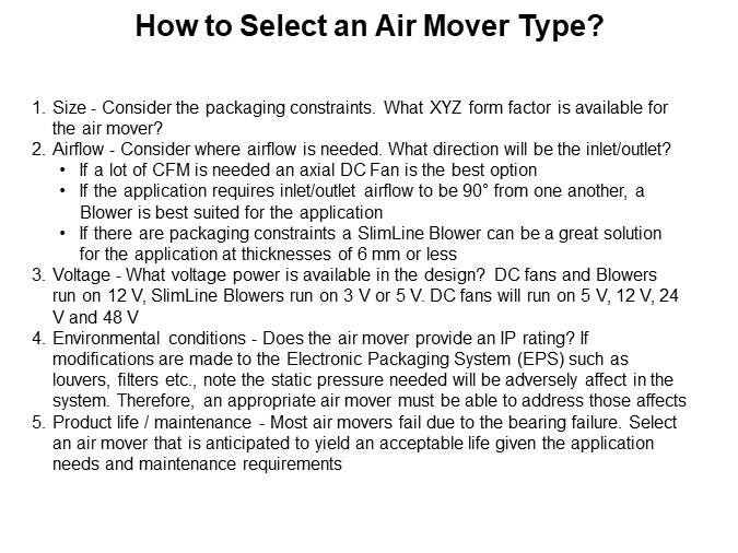 How to Select an Air Mover Type?