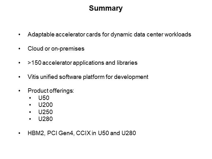 Image of Xilinx Alveo™ Accelerator Cards - Summary