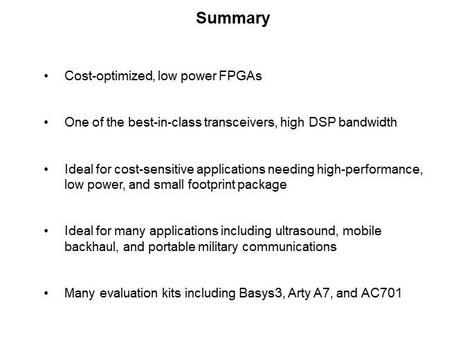 Image of Xilinx Artix®-7 Product Family Overview - Summary