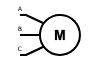 三相电机原理图符号图片