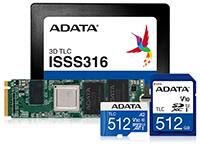 ADATA 工业级 NVMe/SATA 固态硬盘和存储卡图片