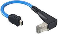 Amphenol Communications Solutions 的 ix Industrial™ 以太网转 RJ45 直角电缆组件图片