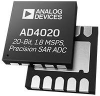 Analog Devices 的 AD4020 20 位 1.8 MSPS 精密 SAR 差分 ADC 的图片
