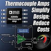 Image of Analog Devices' AD8495/97 Full K-Type Range Thermocouple Amplifiers