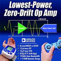 Image of Analog Devices' ADA4051 Low-Power, Zero-Drift Op Amp