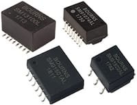 Bourns 的 SM13100EL/SM91074AL 型 LAN 10/100 Base-T 变压器和 SM91501AL/SM91502AL BMS 型信号转换器的图片