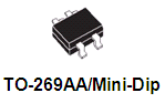 Image of Comchip Technology's Low VF Schottky Bridge Rectifier in TO-269AA (Mini-Dip) package 