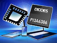 Diodes 的 PI3A6386 USB Type-C 超低 THD 模拟音频开关图片