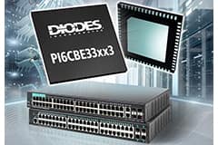 Image of Diodes Incorporated's PI6CBE33xx3 PCIe Clock Buffers