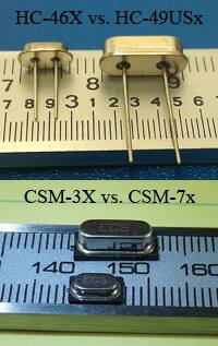 Image of ECS Inc International's HC-46X and CSM-3X Quartz Crystals