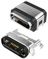适用于 USB 2.0 的 GCT USB4720 和 USB4730 IP67 USB Type-C 连接器图片