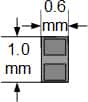 0.6 mm by 1.0 mm contact