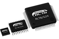 Image of Renesas' RL78/G24 MCU with 48 MHz Core MPU