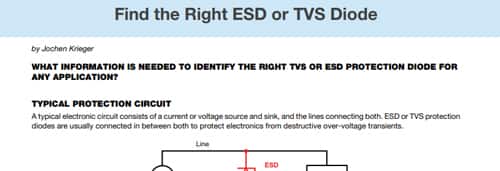 寻找合适的 ESD 或 TVS 二极管技术说明图片