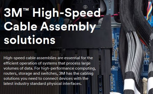Image of 3M's High Speed Cable Assembly