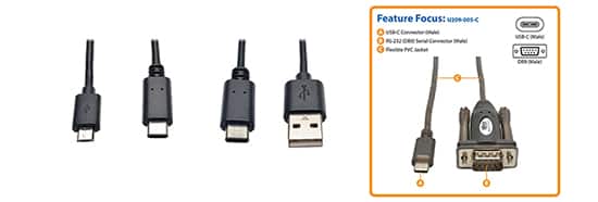 Image of Tripp Lite's USB-C Data Charging Cables/Adapters