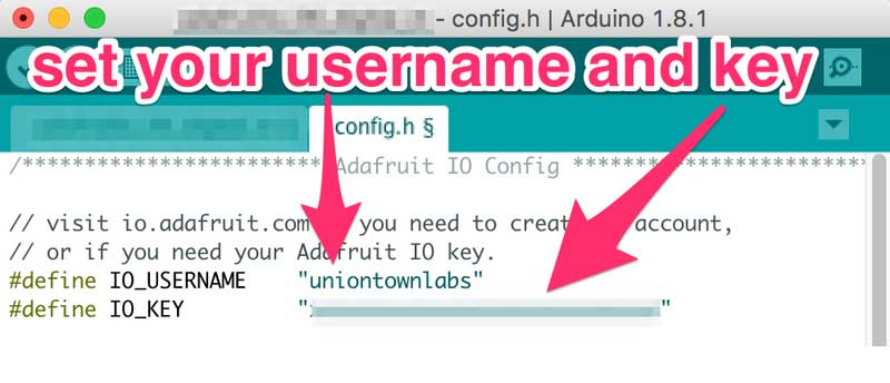 Set Your Username and Key